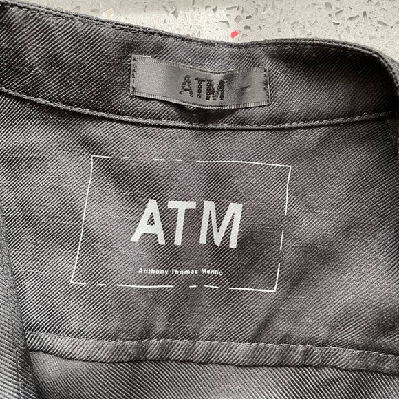 ATM ANTHONY THOMAS MELILLO SLEEVELESS TUXEDO DRESS BLACK - Picture 6 of 7